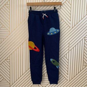 Mini Boden NWT Navy Space jogger Adventure outer space planets rocket 7-8Y